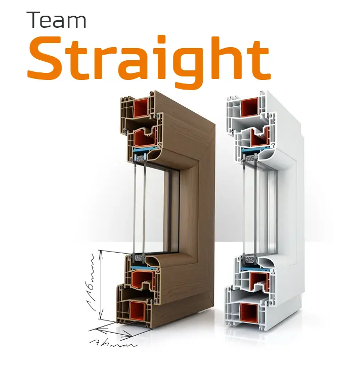 baner prezentujący system okienny Team Straight